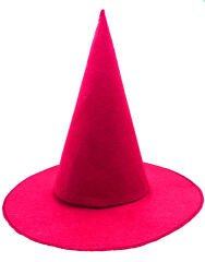 Nessiworld Pembe Fuşya Renk Keçe Cadı Şapkası Yetişkin Çocuk Uyumlu 35X38 cm