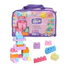 Nessiworld 2915 Play Blox Pastel Blok Yapı Oyuncakları 56 Parça ,Saklama Çantalı ,1 Yaş ve Üzeri