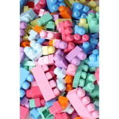 Nessiworld 2915 Play Blox Pastel Blok Yapı Oyuncakları 56 Parça ,Saklama Çantalı ,1 Yaş ve Üzeri