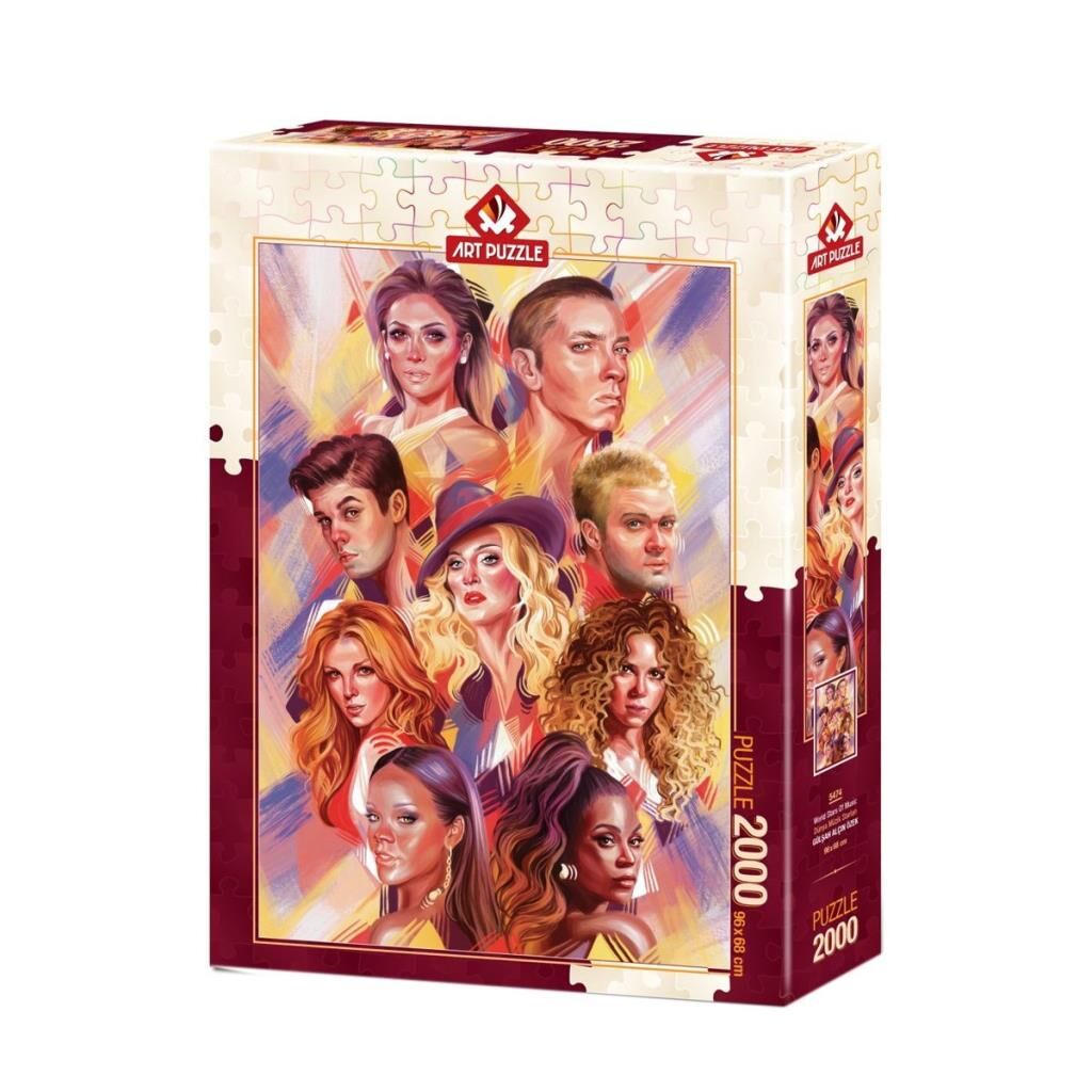 Nessiworld 5474 Art Puzzle Dünya Müzik Starları 2000 Parça Puzzle