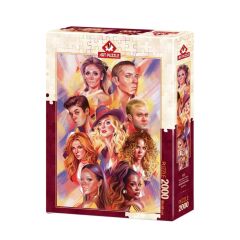 Nessiworld 5474 Art Puzzle Dünya Müzik Starları 2000 Parça Puzzle