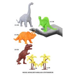 Nessiworld 713 Toy Play 6 Parça Dinozor Figür Seti 14-18 cm
