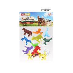 Nessiworld 676 Toy Play 12 Parça Renkli Mini Çiftlik Hayvanları Figür Seti 4-6 cm