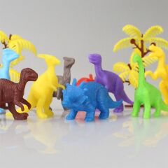 Nessiworld 683 Toy Play 12 Parça Renkli Mini Dinozor Figür Seti 4-6 cm