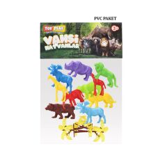 Nessiworld 669 Toy Play 12 Parça Renkli Mini Vahşi Hayvanlar Figür Seti 4-6 cm