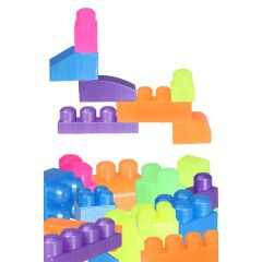 Nessiworld 2960 Play Blox Neon Blok Yapı Oyuncakları 107 Parça ,Saklama Çantalı ,1 Yaş ve Üzeri
