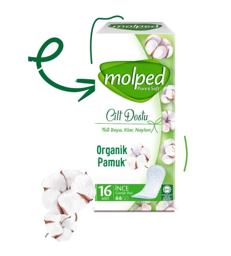 Nessiworld  Molped Pure&Soft İnce Günlük Ped 16 Adet