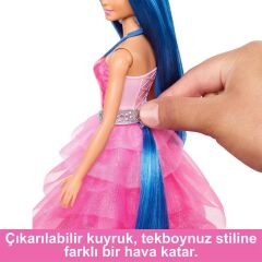 Nessiworld  HRR16 Barbie Mavi Saçlı Prenses Bebek