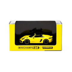 Nessiworld  Tarmac Works x Minichamps 1/64 Porsche 718 Spyder RS Racing Yellow