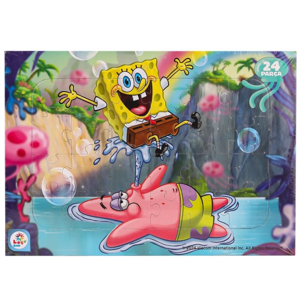 Nessiworld  SB7978 Spongebob Taslamalı Frame Puzzle 24 Parça -Laçokids