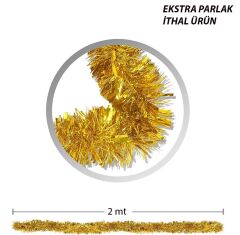 Nessiworld   Parti İçin Sim Süs 2 Metre Uzunluk 6 cm Genişlik Altın Renk İthal