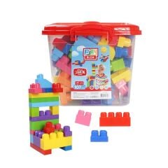 Nessiworld Play Blox Yapı Oyuncakları 107 Parça Kovalı Parlak Renkler Mega Blok Seti 3103
