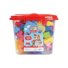 Nessiworld Play Blox Yapı Oyuncakları 107 Parça Kovalı Parlak Renkler Mega Blok Seti 3103