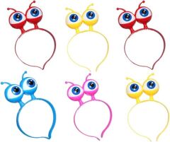 Nessiworld  Rengarenk 3 Farklı Fonksiyonda Yanan Led Işıklı Uzaylı Göz Taç 1 Adet 18x12 cm