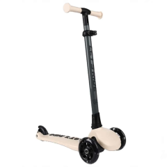 Nessiworld Let's Ride Two Işıklı Katlanabilir 3 Tekerlekli Scooter Bej
