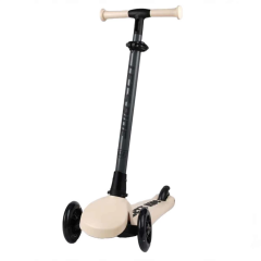 Nessiworld Let's Ride Two Işıklı Katlanabilir 3 Tekerlekli Scooter Bej