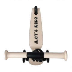 Nessiworld Let's Ride Two Işıklı Katlanabilir 3 Tekerlekli Scooter Bej