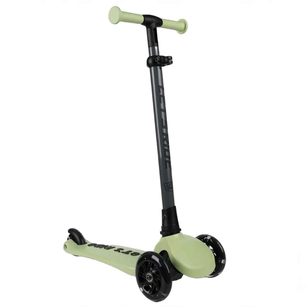 Nessiworld   Let's Ride Two Işıklı Katlanabilir 3 Tekerlekli Scooter Yeşil