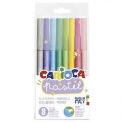 Nessiworld Carioca Pastel Süper Yıkanabilir Keçeli Boya Kalemi 8'li