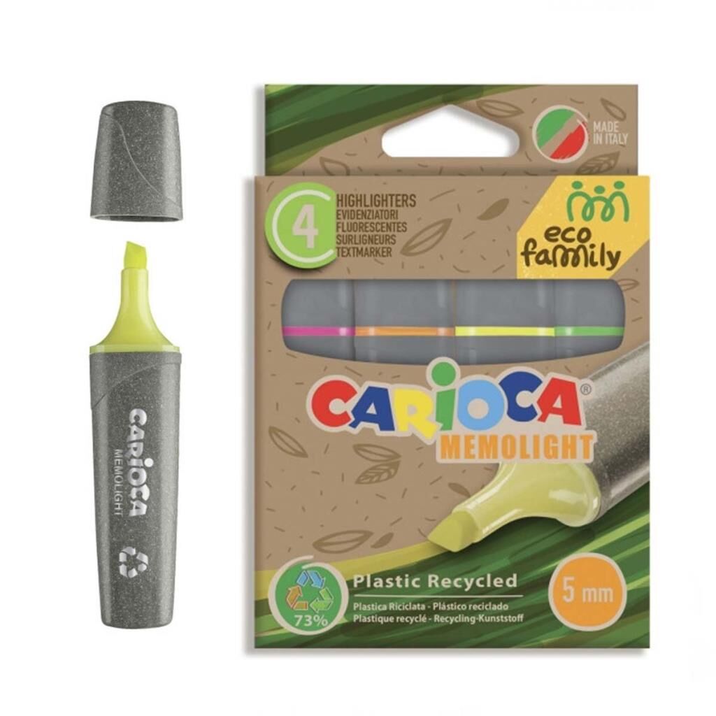Nessiworld Carioca Eco Family Fosforlu Marker 4'lü