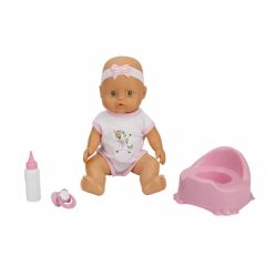 Nessiworld 2030121 Sunman, Boubou Altını Islatan ve Konuşan Bebek Seti 30 cm
