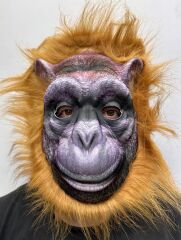 NessiWorld KahverengiSaçlıOrangutanMaskesiMaymunMaskesiMegaPeluş4No