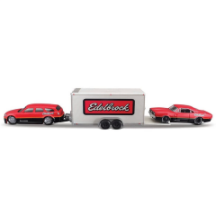 NessiWorld Maisto 1/64 Design Seri Yarış Takımı Römork ve Araç Set
