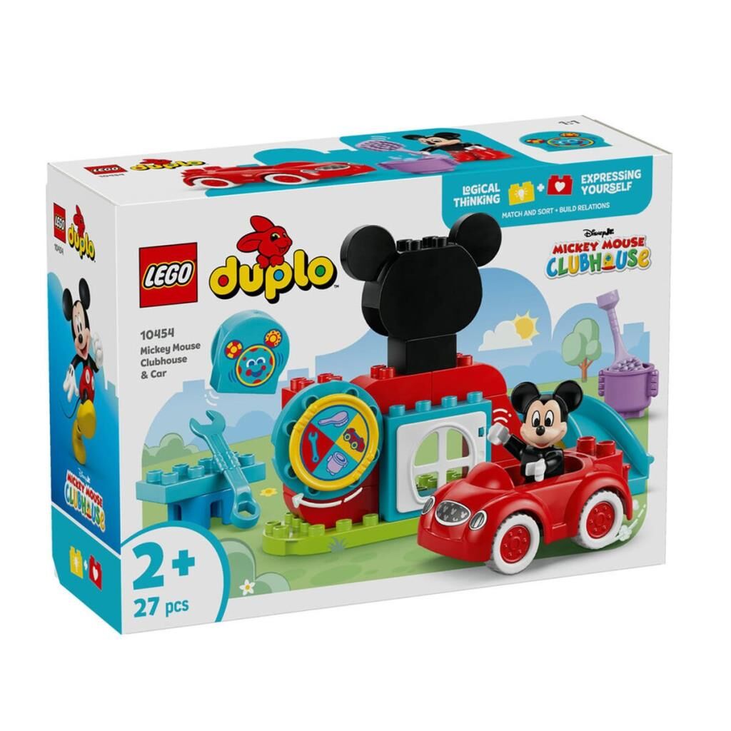 Nessiworld  10454 Lego Duplo Mickey Mousenun Kulüp Evi ve Arabası 27 parça +2 yaş