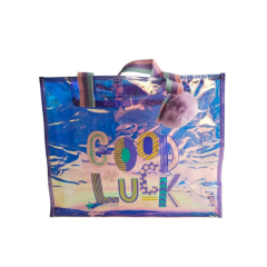 Nessiworld  Dream Vest Şeffaf Hologram Mor Good Luck Büyük Omuz Çantası