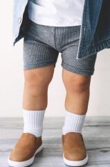 Nessiworld  Bistyle Basic Kaymaz Penye Soket Çorap 3'Lü BS10106 Siyah Ekru Gri