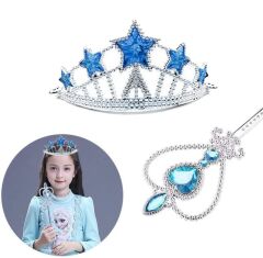Nessiworld  Karlar Ülkesi Elsa Yıldız Mavi Taç ve Elsa Asa Seti 2 Parça