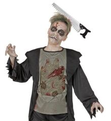 Nessiworld Kafaya Saplanmış Halloween Kanlı Testere Şaka Tacı