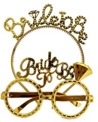Nessiworld  BrideToBeYazılıTaçveBrideToBeYazılıGözlükSetiAltınRenk