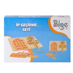 Nessiworld  BLG-111 Ahşap İp Geçirme Oyun Seti