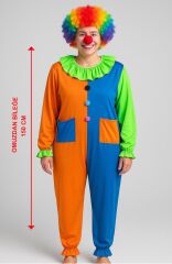 Nessiworld  Palyaço Kostüm Seti 150 cm (Peruk + Burun + Kostüm)