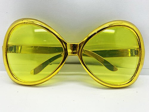Nessiworld Yeşilçam Temalı Parti Gözlüğü Gold Renk 7x16 cm