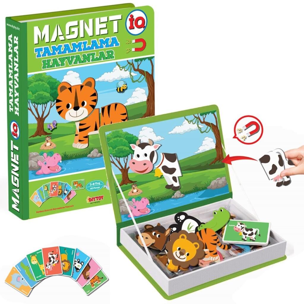 Nessiworld 1512 DıyToy, Magnet Tamamlama - Hayvanlar/ +3 yaş