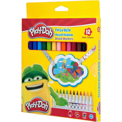 NessiWorld Play-Doh Fırça Uçlu Keçeli Kalem 12'li