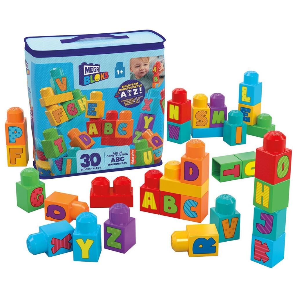 Nessiworld  HRR60 Mega Bloks Alfabeli Blok Çantası 30 parça +1 yaş