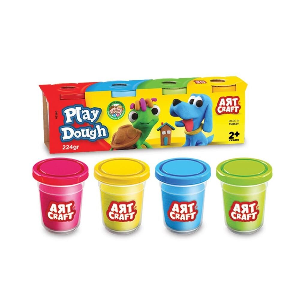 Nessiworld  03280 Art Craft 4'lü Oyun Hamuru 224 gr  -Dede