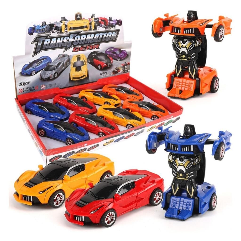 Nessiworld  KNS-2019-3 Sürtmeli Robota Dönüşen Araba -Vardem Oyuncak
