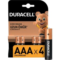 Nessiworld Duracell 4'Lü AAA İnce Kalem Pil