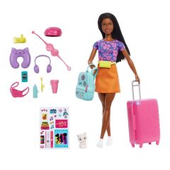 Nessiworld HGX55 Barbie Brooklyn Seyahatte Bebeği ve Aksesuarları