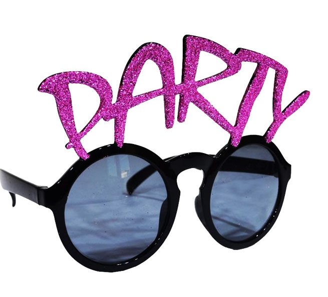 Nessi World Party Yazılı Fuşya Renk Parti Gözlüğü 15x7 cm
