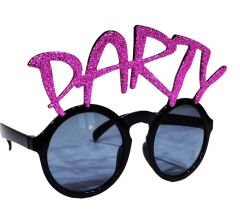 Nessi World Party Yazılı Fuşya Renk Parti Gözlüğü 15x7 cm