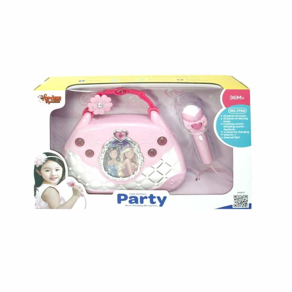 Nessiworld BAO-1706 Mikrofonlu Mp3 Çalar Parti Müzikleri El Çantası-Vardem