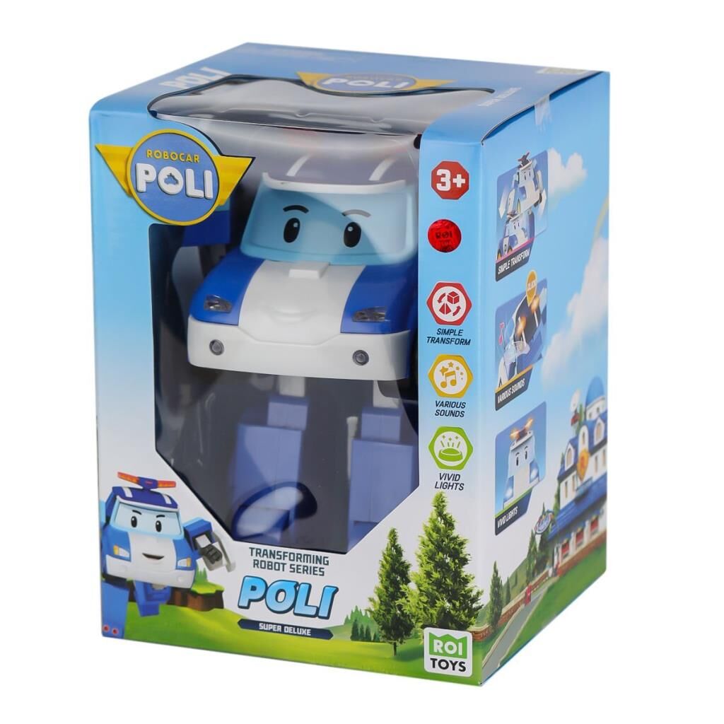 Nessiworld  POLI MRT-685 Sesli ve Işıklı Robocar Poli Büyük Transforming Robot Poli
