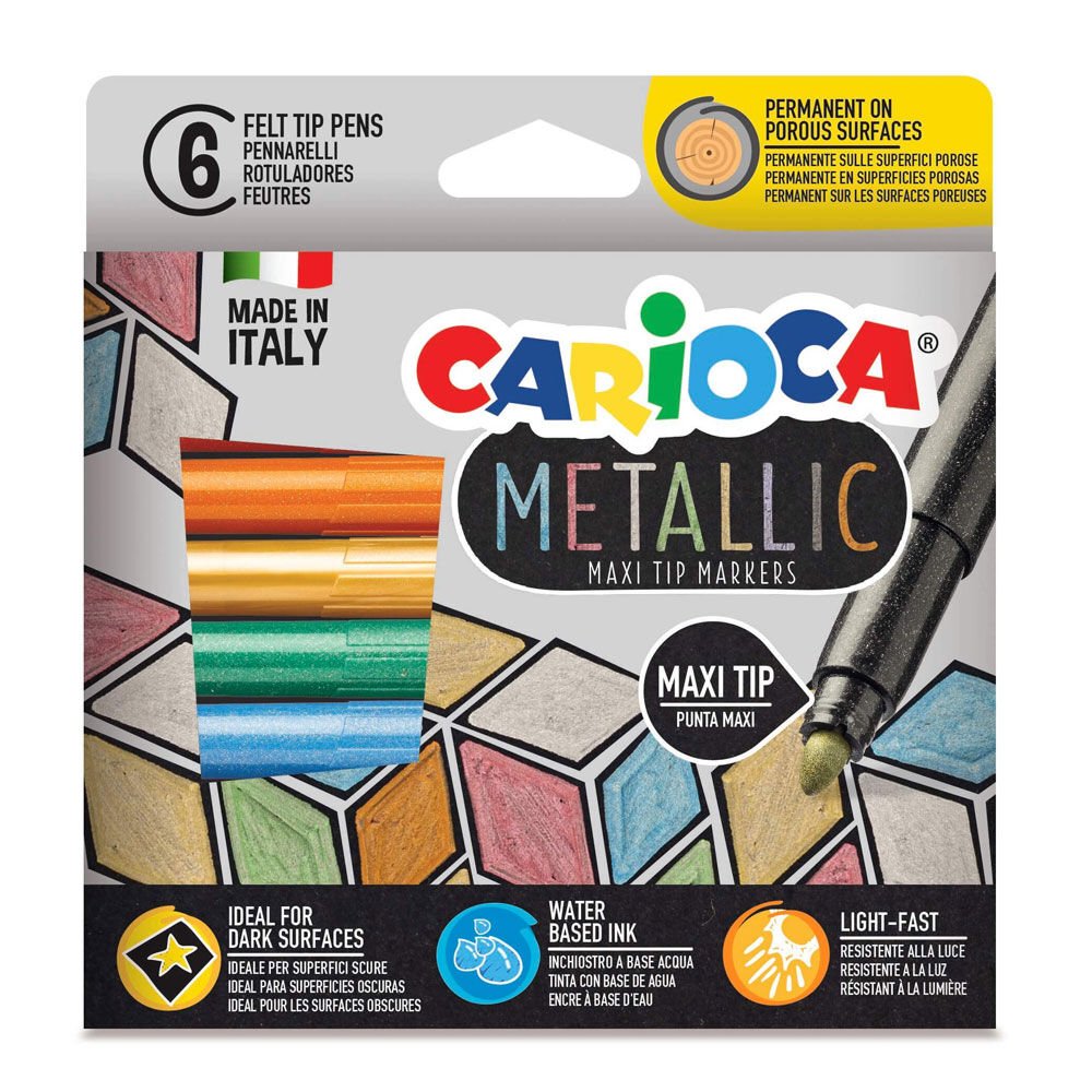 Nessiworld Carioca Metalik Jumbo Keçeli Kalem 6'Lı