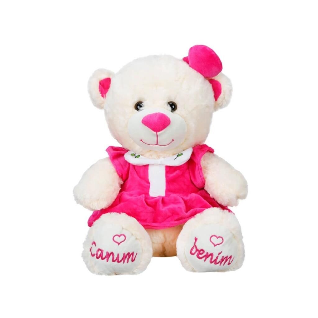 Nessiworld  8331 Canım Benim Elbiseli Peluş Ayı -Sunman