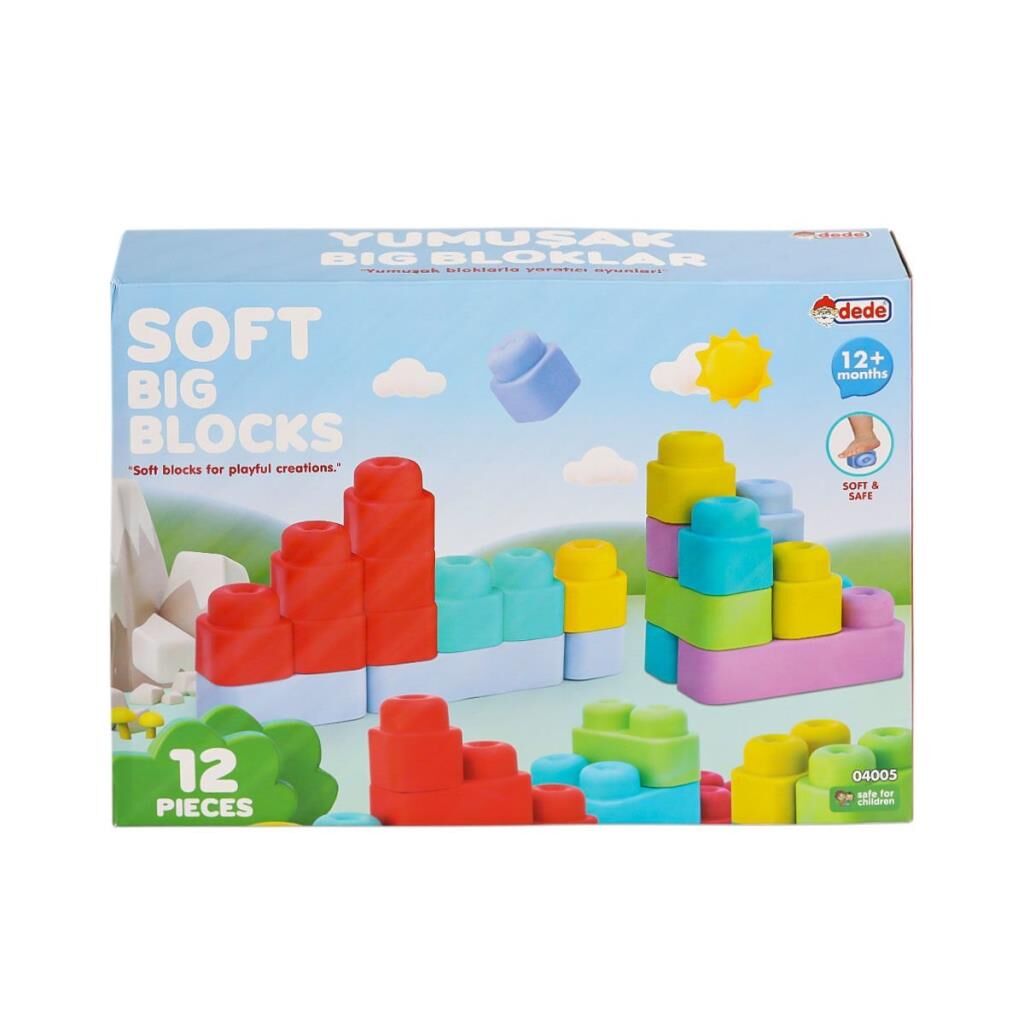 Nessiworld  04005 Yumuşak Big Bloklar 12 Parça -Dede